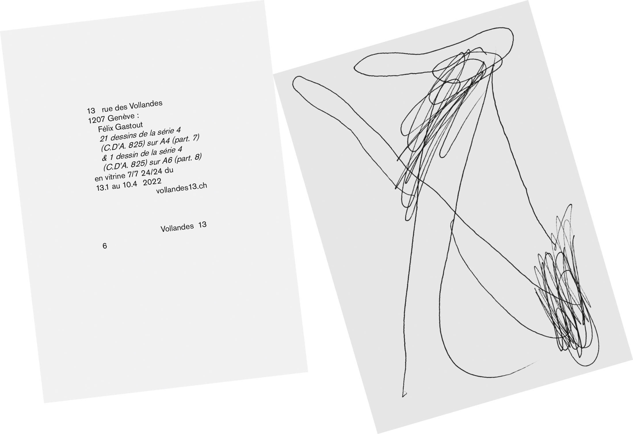 Félix Gastout : 21 dessins de la série 4
(C.D’A. 825) sur A4 (part. 7)
& 1 dessin de la série 4
(C.D’A. 825) sur A6 (part. 8)